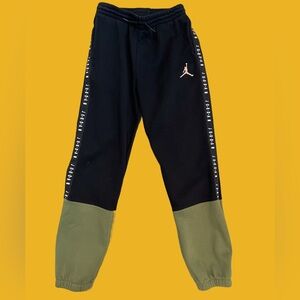 Nike Air Jordan Kids Black and Olive Joggers NWOT